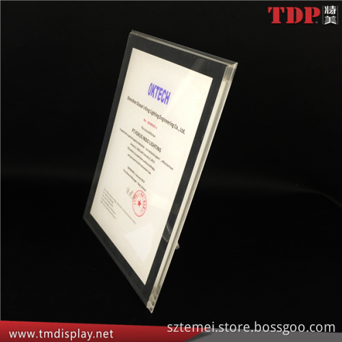 factory wholesale desktop clear poster photo holder acrylic certificate frame